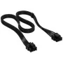 Corsair kabelis, Type 4, EPS/ATX12V, 8 kontaktų (4+4), 750 mm, individualiai apvyniotas - juodas