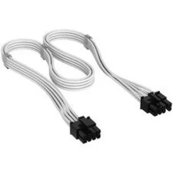 Corsair kabelis, Type 4, PCIe maitinimo jungtis, 8 kontaktų (6+2), 650 mm, atskirai apvyniotas - Baltas