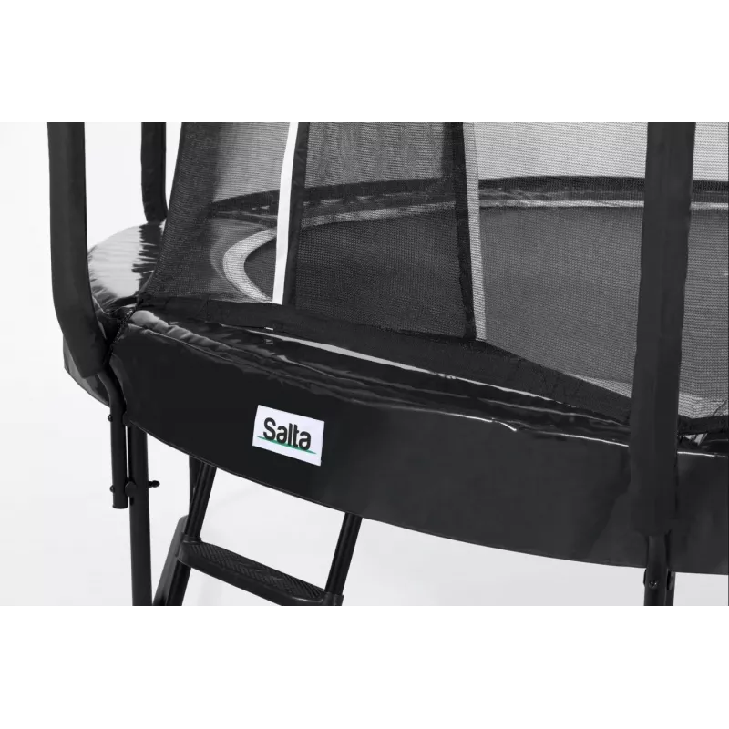 Tramplinas Salta First Class apvalus 366 cm, fitneso batutas, juodas, modelis 5373A