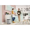 Nerūdijančio plieno stačiakampė šiukšliadėžė su pedalais Hailo Öko duo Plus M, 18 l talpa