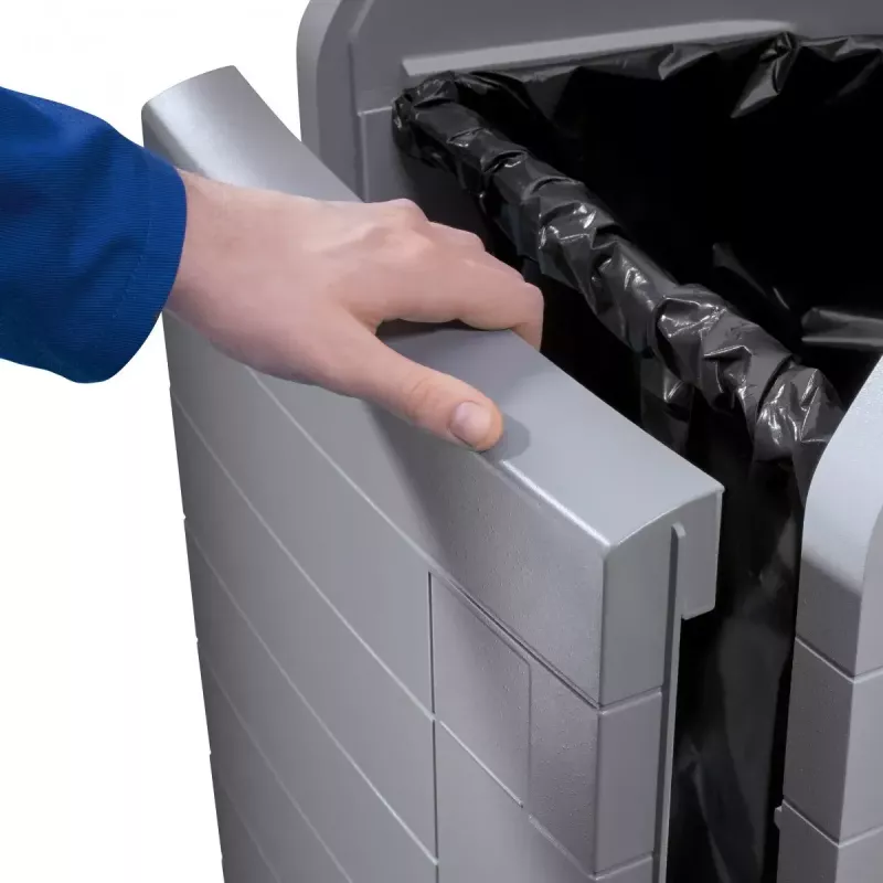 Šiukšliadėžė Hailo ProfiLine WSB Design Plus XXXL – stačiakampė, ABS, pilka, 500×470×110 mm