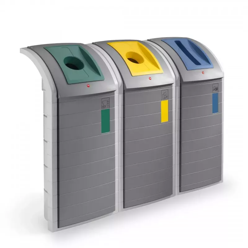 Šiukšliadėžė Hailo ProfiLine WSB Design Plus XXXL – stačiakampė, ABS, pilka, 500×470×110 mm