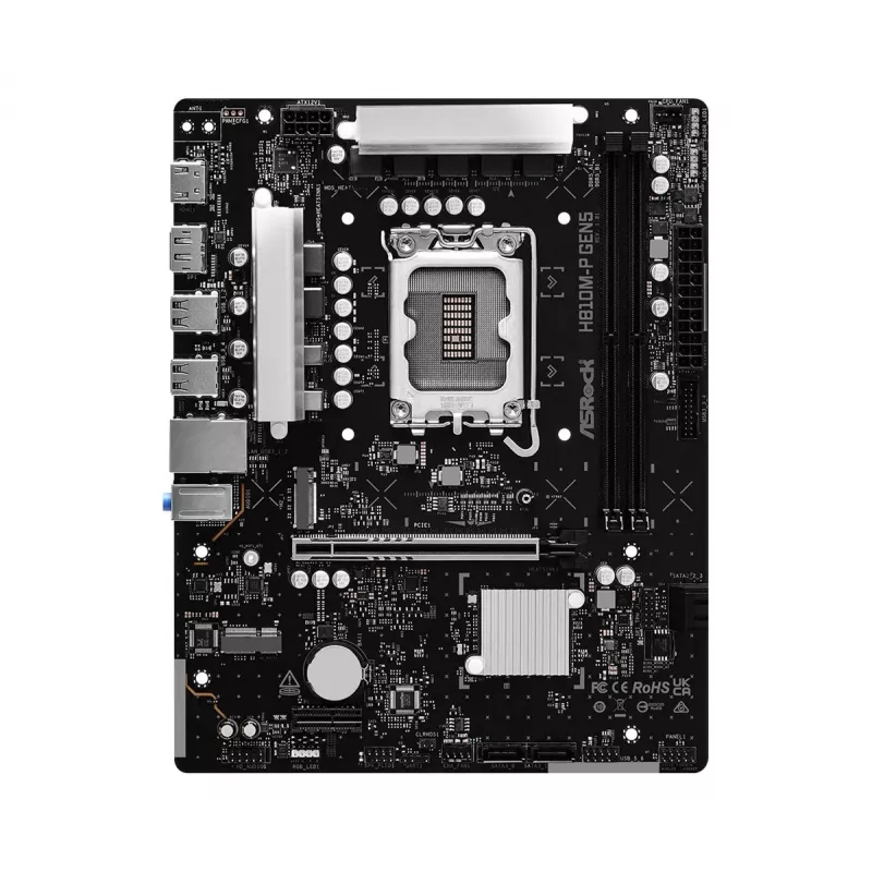 Motininė plokštė ASROCK H810M-P GEN5 – H810 mikroschema, LGA 1700, mATX, DDR5 palaikymas