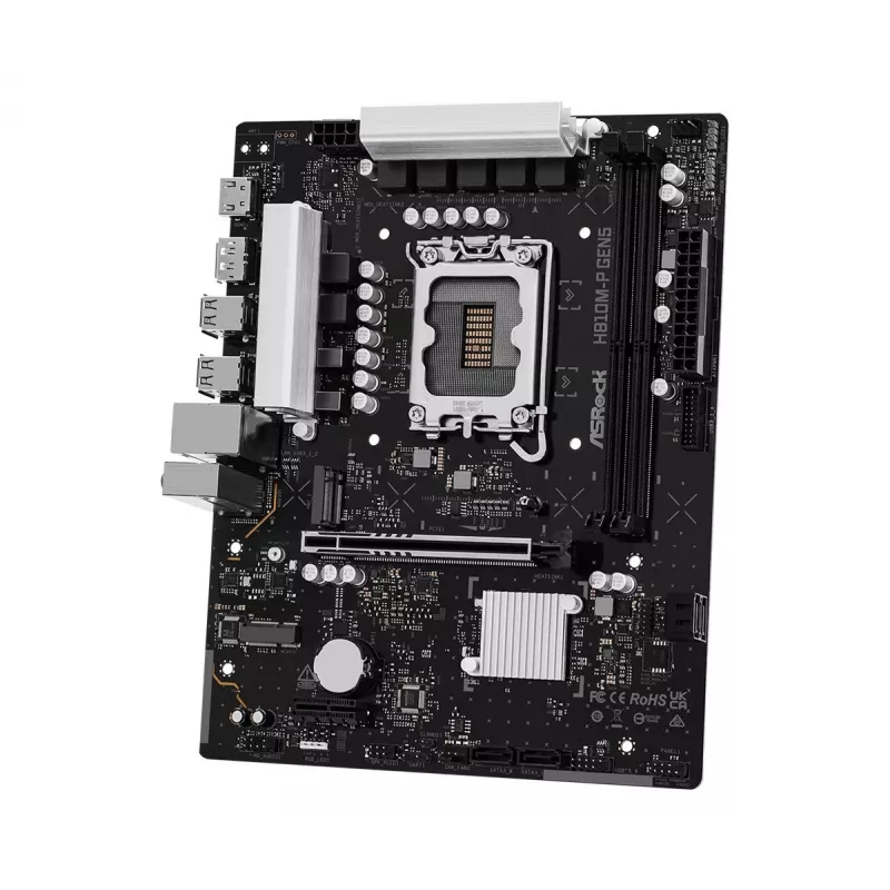 Motininė plokštė ASROCK H810M-P GEN5 – H810 mikroschema, LGA 1700, mATX, DDR5 palaikymas