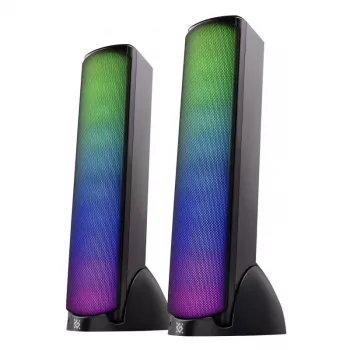 Staliniai garsiakalbiai DEFENDER SKYPULSE 2.0, Bluetooth, USB, 10W, RGB apšvietimas