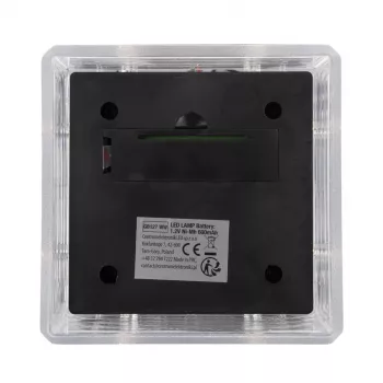 Saulės energijos LED stulpinis šviestuvas GreenBlue GB128 WW, 3200K neutrali balta, vokinis gaubtas, 100x100mm, juodas