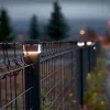 Saulės energijos LED stulpinis šviestuvas GreenBlue GB128 WW, 3200K neutrali balta, vokinis gaubtas, 100x100mm, juodas
