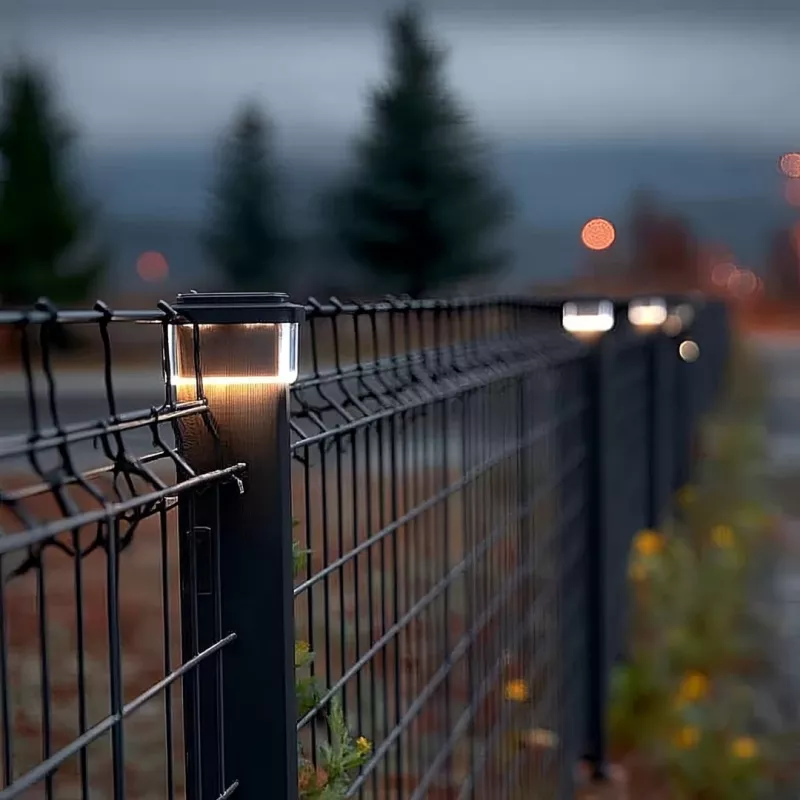 Saulės energijos LED stulpinis šviestuvas GreenBlue GB128 WW, 3200K neutrali balta, vokinis gaubtas, 100x100mm, juodas