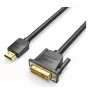 HDMI į DVI laidas 5 m / juodas Vention