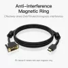 HDMI į DVI laidas 5 m / juodas Vention