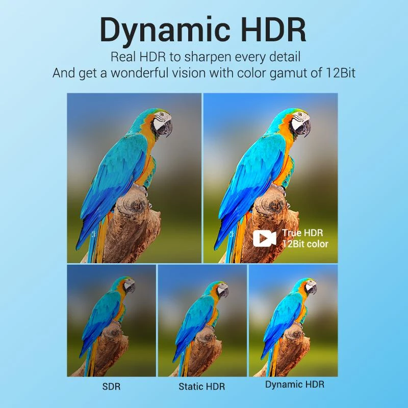 HDMI kabelis 8K/1M Juodas Aanbf Vention