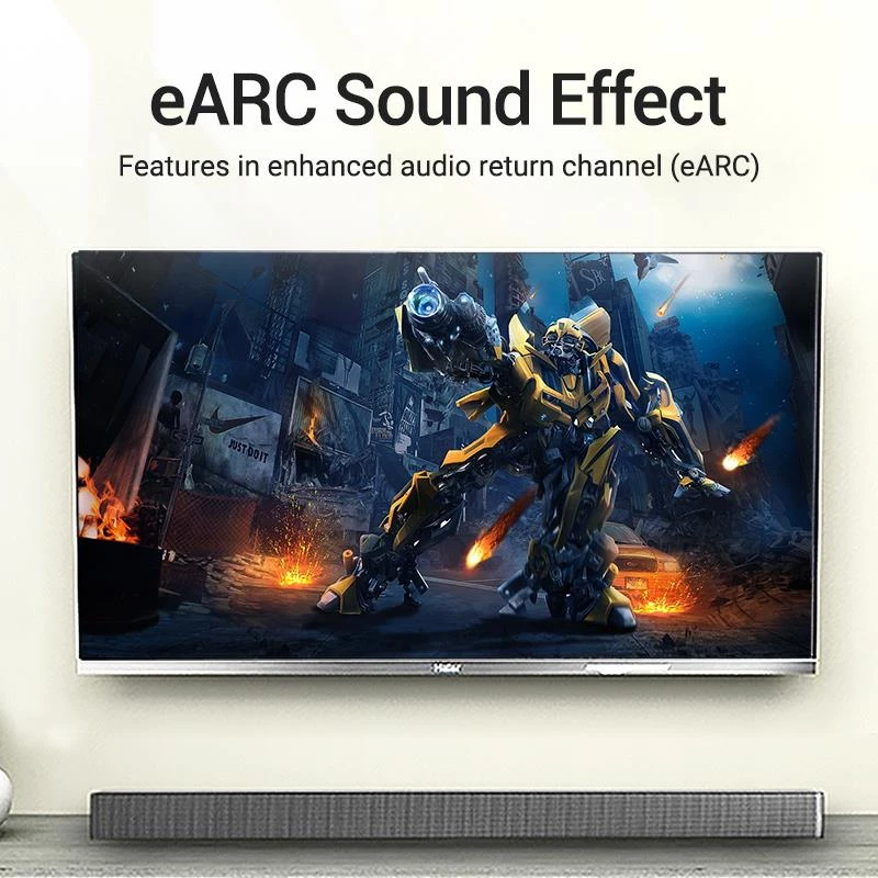 HDMI kabelis 8K/1M Juodas Aanbf Vention