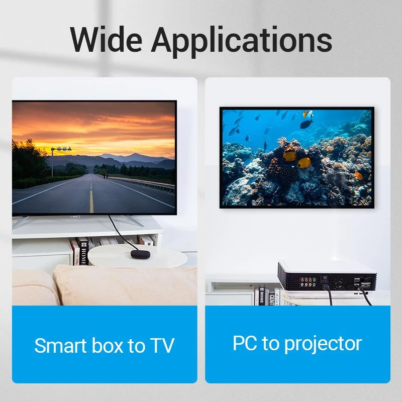 HDMI kabelis 8K/1M Juodas Aanbf Vention