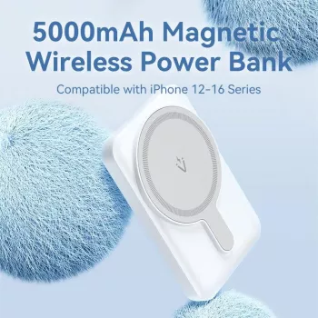 Power Bank Wrl 5000 mAh 20 W Magnetinis Juodas FHSB0 Vention