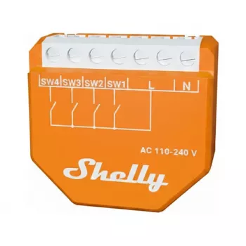 Shelly · Įmontuojamas mygtukų modulis Wave i4 LR - Z-Wave (Shelly_W_i4_LR)