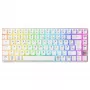 Mechaninio stiliaus kompaktiška belaidė klaviatūra Cherry XTRFY K33 75% QWERTZ vokiečių balta USB + RF + Bluetooth RGB