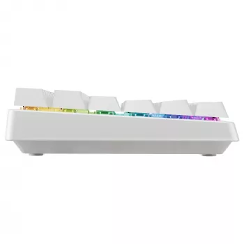 Mechaninio stiliaus kompaktiška belaidė klaviatūra Cherry XTRFY K33 75% QWERTZ vokiečių balta USB + RF + Bluetooth RGB