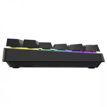 Belaidė žaidimų klaviatūra Cherry XTRFY K33 Compact 75% QWERTZ vokiška USB + RF + Bluetooth RGB juoda