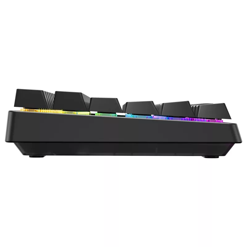 Belaidė žaidimų klaviatūra Cherry XTRFY K33 Compact 75% QWERTZ vokiška USB + RF + Bluetooth RGB juoda
