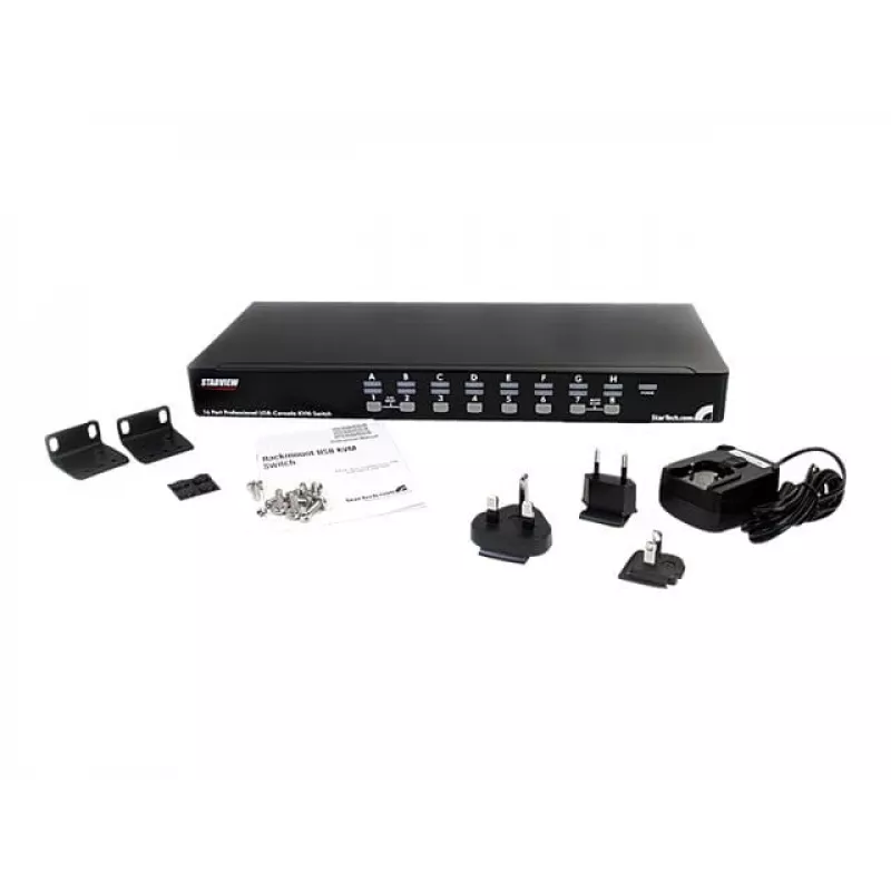 StarTech.com 16 prievadų 1U stovo USB KVM jungiklis su OSD (SV1631DUSBU)