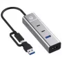 USB šakotuvas GrauGear G-HUB2A2C1-PD 4 prievadai PD — 2x USB-C, 2x USB-A