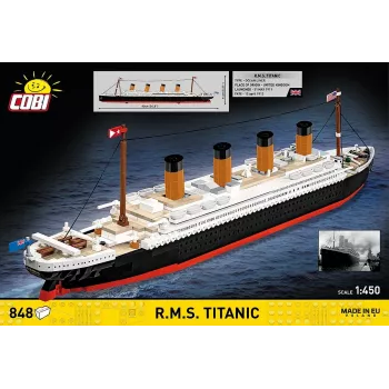 Konstruktorius Cobi R.M.S. Titanic modelio rinkinys, 848 detalės, kolekcinis laivo modelis