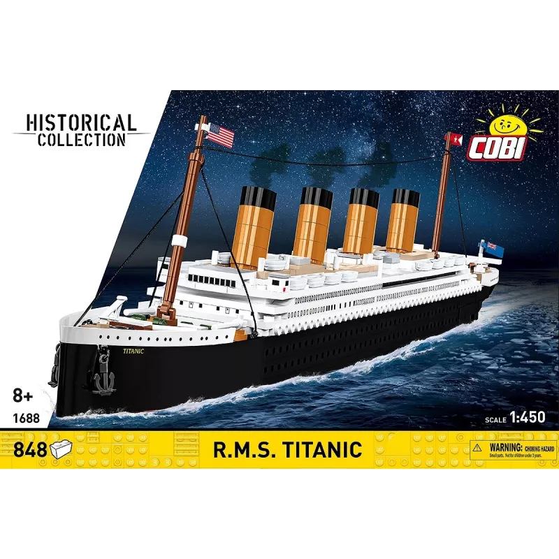 Konstruktorius Cobi R.M.S. Titanic modelio rinkinys, 848 detalės, kolekcinis laivo modelis