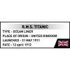 Konstruktorius Cobi R.M.S. Titanic modelio rinkinys, 848 detalės, kolekcinis laivo modelis