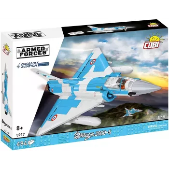 Cobi Mirage 2000-5F lėktuvo modelis iš kaladėlių, Ginkluotųjų pajėgų serija, 495 detalės, mastelis 1:48