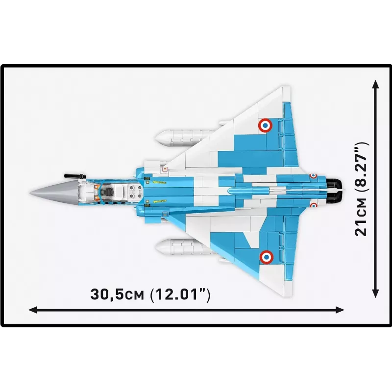 Cobi Mirage 2000-5F lėktuvo modelis iš kaladėlių, Ginkluotųjų pajėgų serija, 495 detalės, mastelis 1:48