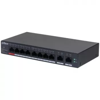 DAHUA CS4010-8GT-110 10 prievadų PoE tinklo jungiklis, 8 PoE prievadai