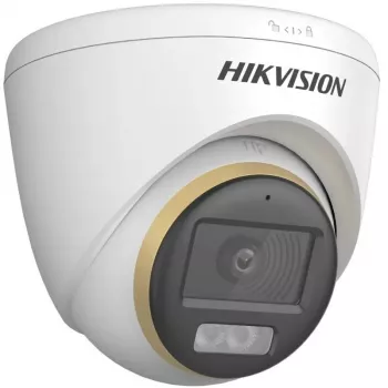 Kupolinė IP vaizdo stebėjimo kamera Hikvision DS-2CE72DF3T-LFS (ColorVu, 2,8 mm, 1920x1080) luboms, vidaus/lauko