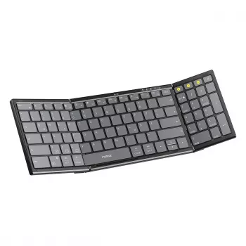 Belaidis Bluetooth klaviatūra Inateck N0135 juoda QWERTZ, žirkliniai mechanizmai