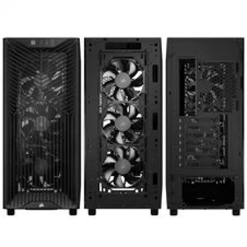 Corsair 3200D RS kompiuterio korpusas, Midi-Tower, ATX, grūdintas stiklas - pilka