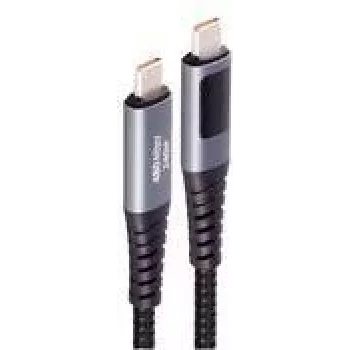 USB-C į USB-C laidas ShiverPeaks BS14-59035 USB 2.0 0,5 m, paauksuoti kontaktai, magnetinis ekranavimas, juoda/pilka