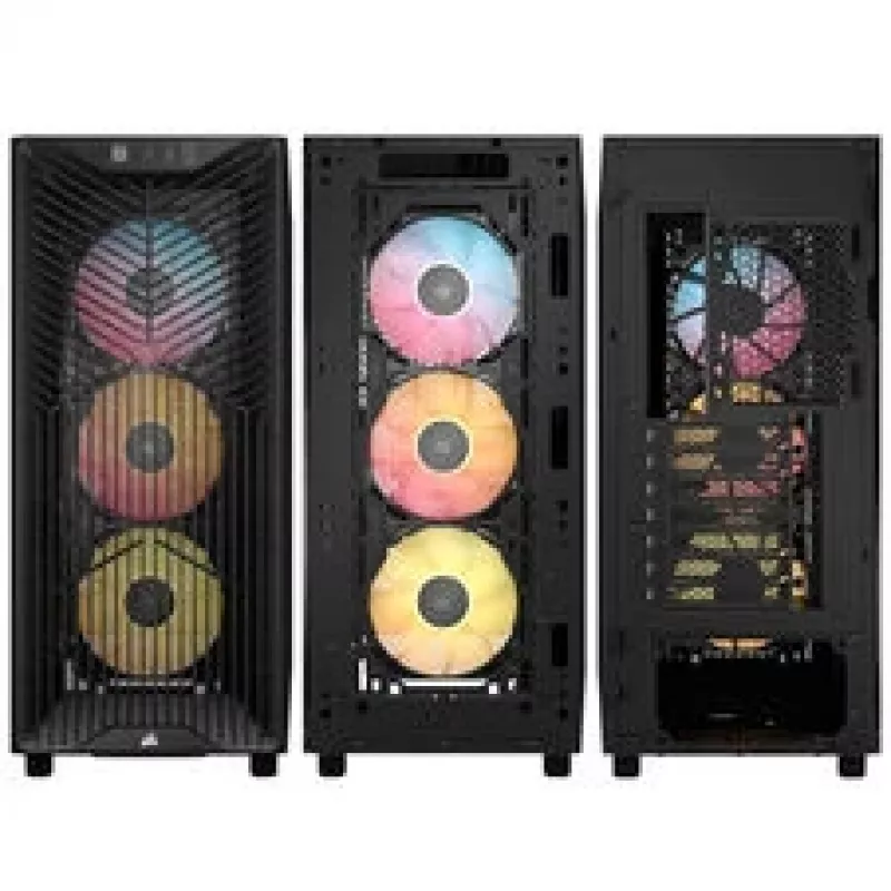 Corsair 3200D RS ARGB korpusas, Midi-Tower, ATX, grūdintas stiklas - Pilka