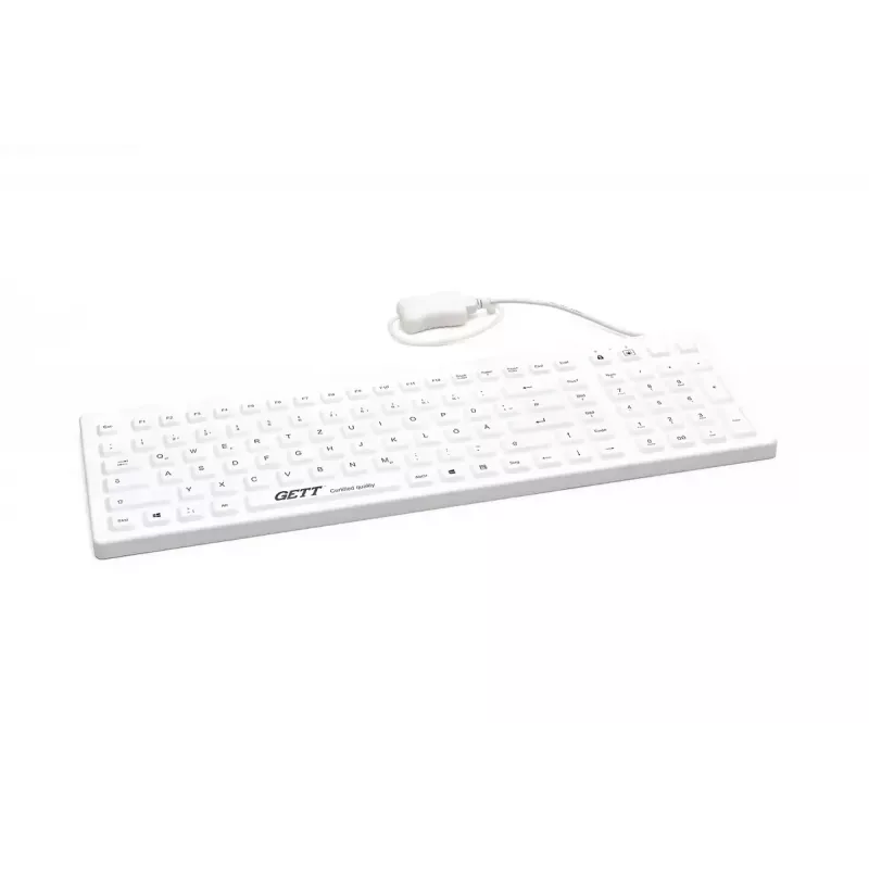 Medicininė klaviatūra GETT CleanType Prime Pro+ Medical German White