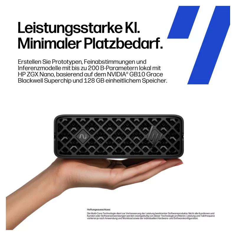 HP ZGX NANO G1n AI Mini GB10 su Nvidia Blackwell, 128 GB RAM, 2 TB SSD, DGX WLAN