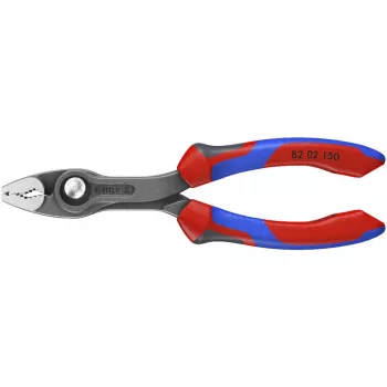 KNIPEX TwinGrip priekinė griebtuvinė replė 82 02 150 (Raudona/Mėlyna, ilgis 150 mm)