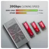 Išorinis korpusas AXAGON EEM2-20GD USB-C 20 Gbps dviems M.2 NVMe SSD su aparatiniu klonavimu