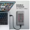 Išorinis korpusas AXAGON EEM2-20GD USB-C 20 Gbps dviems M.2 NVMe SSD su aparatiniu klonavimu
