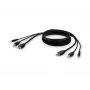 KVM kabelis Belkin F1DN1CCBL – HDMI į USB A/B su garsu, USB klaviatūros ir pelės prievadais, 3 m