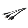KVM kabelis Belkin F1DN1CCBL – HDMI į USB A/B su garsu, USB klaviatūros ir pelės prievadais, 3 m