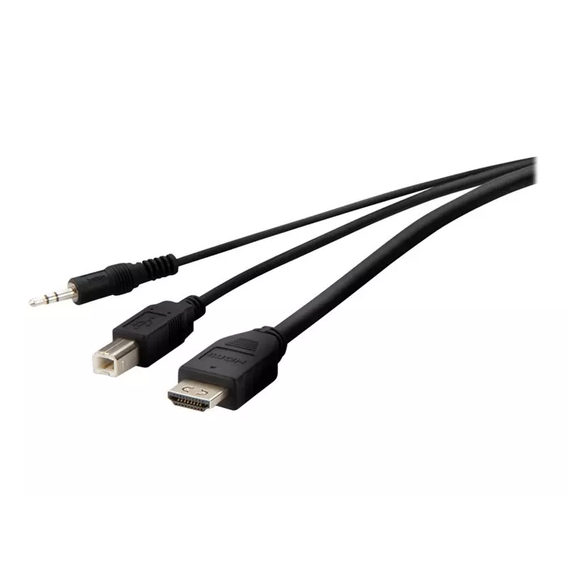 KVM kabelis Belkin F1DN1CCBL – HDMI į USB A/B su garsu, USB klaviatūros ir pelės prievadais, 3 m