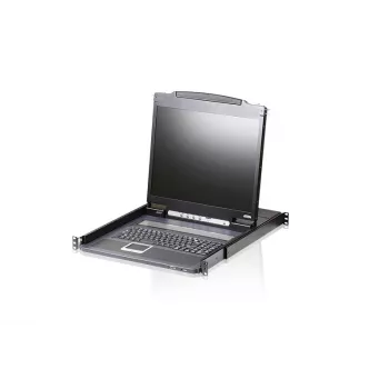 ATEN CL3000N stovo konsolė 48,3 cm (19 colių) 1280 x 1024 pikseliai Aliuminis Juoda 1U