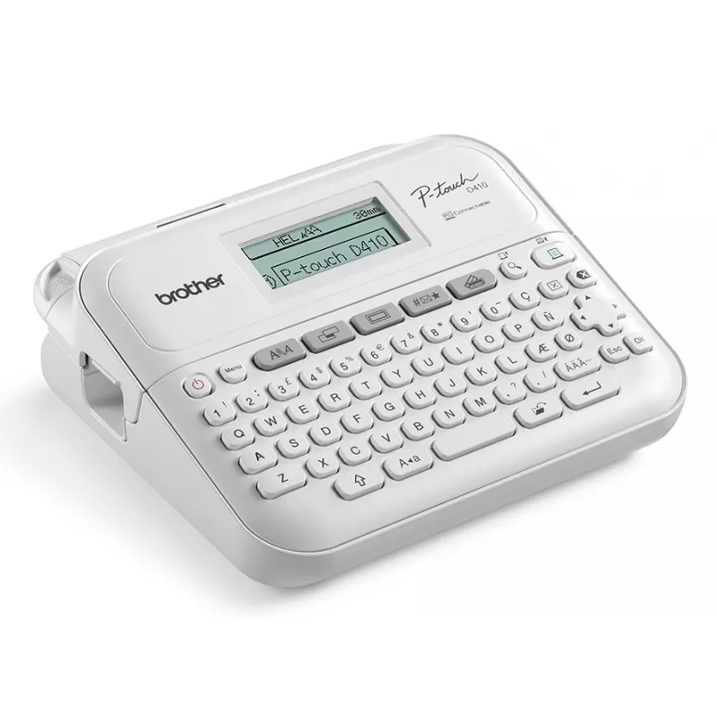 Etikečių spausdintuvas Brother PT-D410VP QWERTY ZINK (Zero-Ink) 180 x 180 DPI laidinis TZe baltas