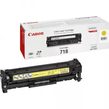 Originalus Canon CRG-718 Y geltonas toneris (1 vnt., didelės talpos, 2900 puslapių)