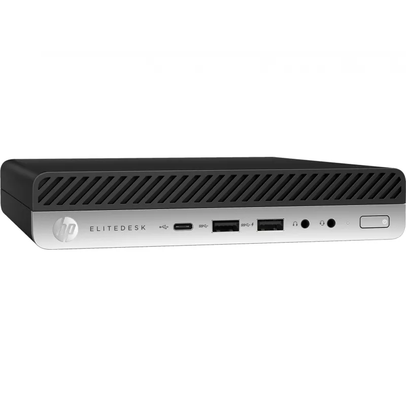 HP EliteDesk 800 G5 Atnaujintas Intel® Core™ i5 i5-9500 8 GB DDR4-SDRAM 256 GB SSD Windows 11 Pro Mini PC Juoda, Sidabrinė