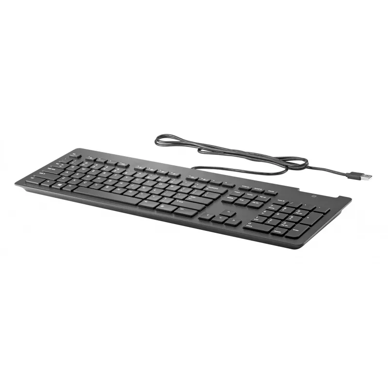 HP Business Slim v2 Smartcard klaviatūra, laidinė, USB, 1,8 m laidas, juoda