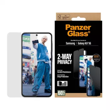 PanzerGlass Privacy apsauginis stiklas UWF – skaidrus, Samsung Galaxy A57 5G